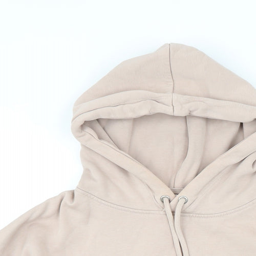 H&M Mama Womens Beige Cotton Pullover Hoodie Size S Drawstring