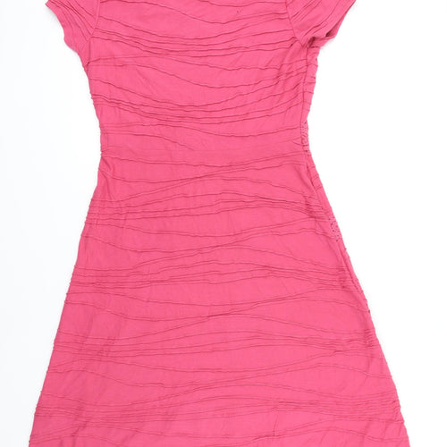 RJR.John Rocha Womens Orange Polyester Shift Size 12 V-Neck