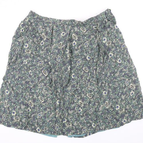 Country Collection Womens Multicoloured Floral Viscose A-Line Skirt Size 22 in Button