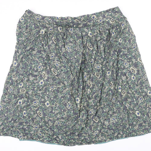 Country Collection Womens Multicoloured Floral Viscose A-Line Skirt Size 22 in Button