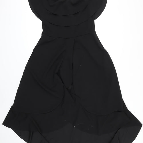 Missfiga Womens Black Polyester A-Line Size 14 Scoop Neck