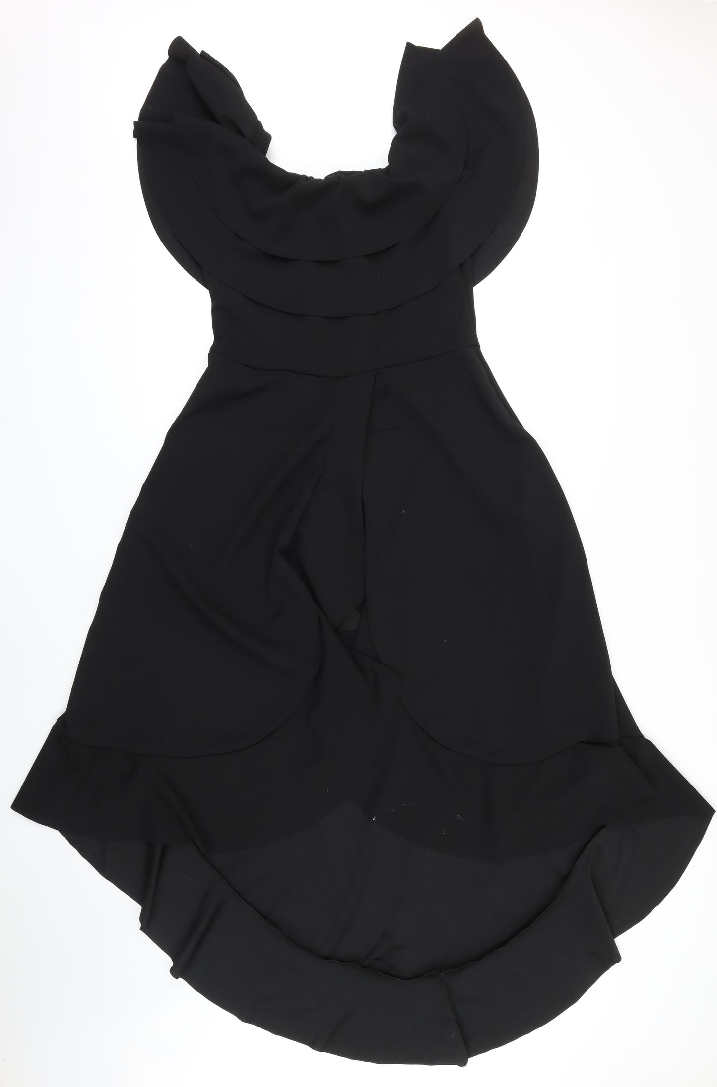 Missfiga Womens Black Polyester A-Line Size 14 Scoop Neck