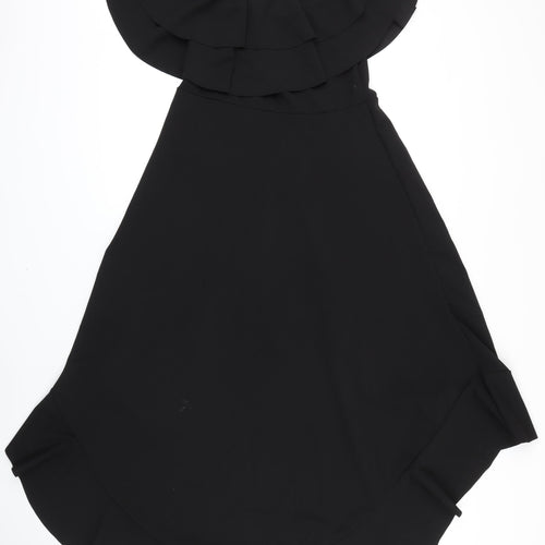 Missfiga Womens Black Polyester A-Line Size 14 Scoop Neck