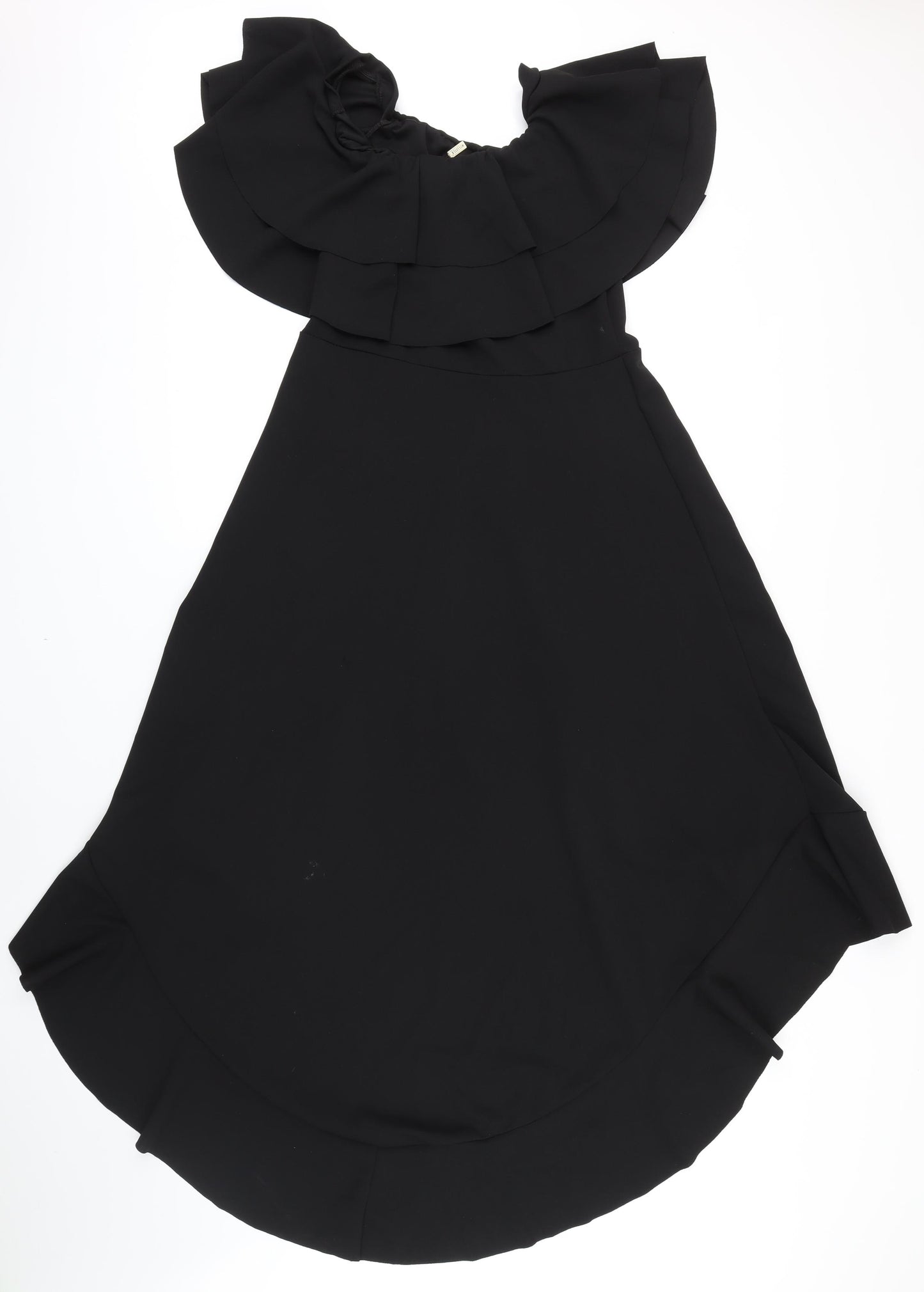 Missfiga Womens Black Polyester A-Line Size 14 Scoop Neck