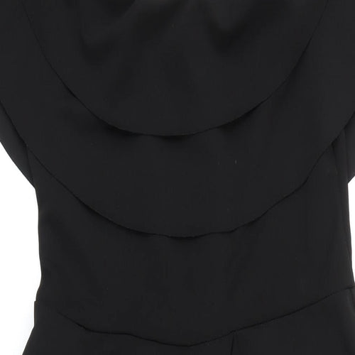 Missfiga Womens Black Polyester A-Line Size 14 Scoop Neck