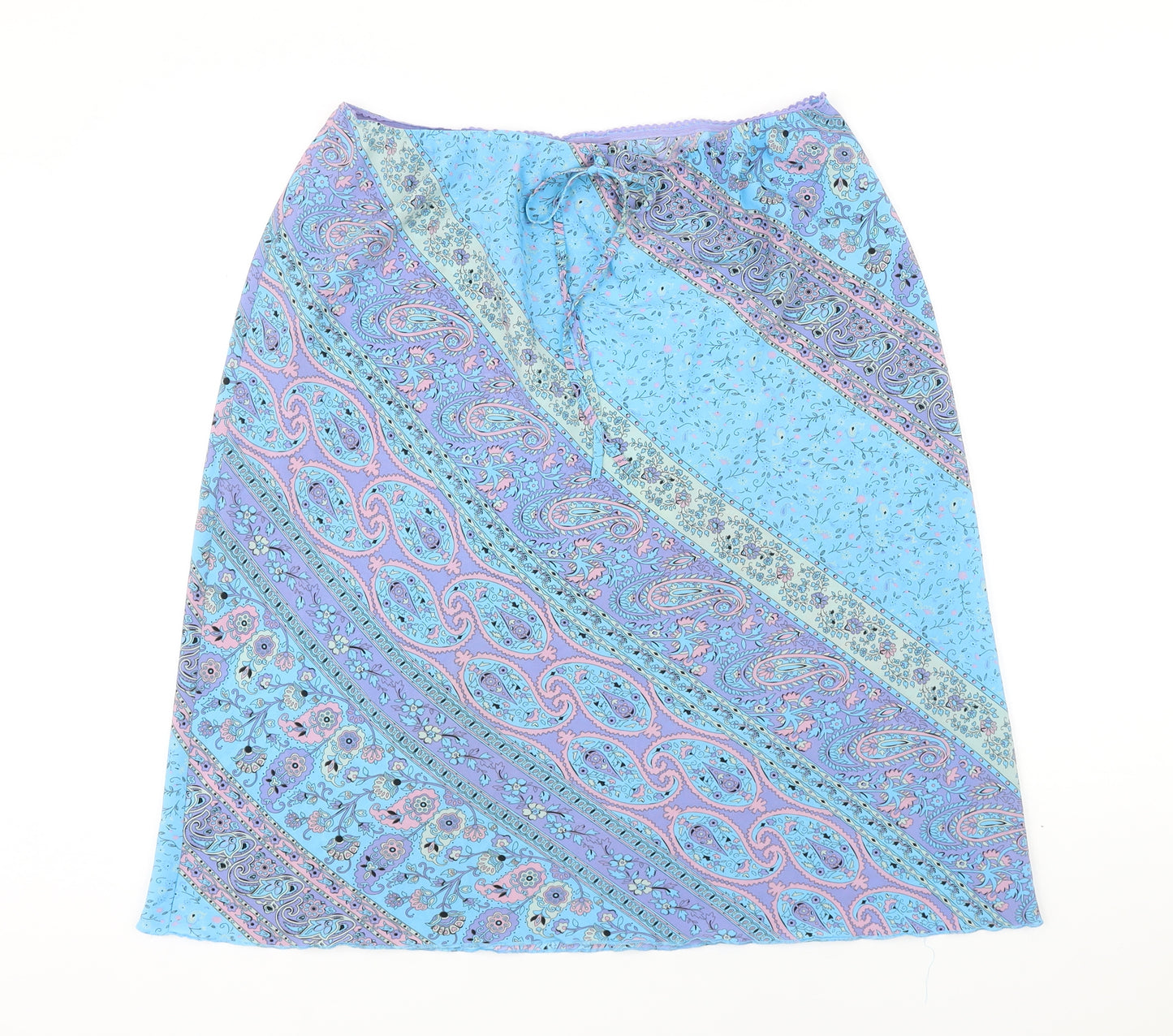 AMARANTO Womens Multicoloured Floral Polyester A-Line Skirt Size 18 - Elasticated waist