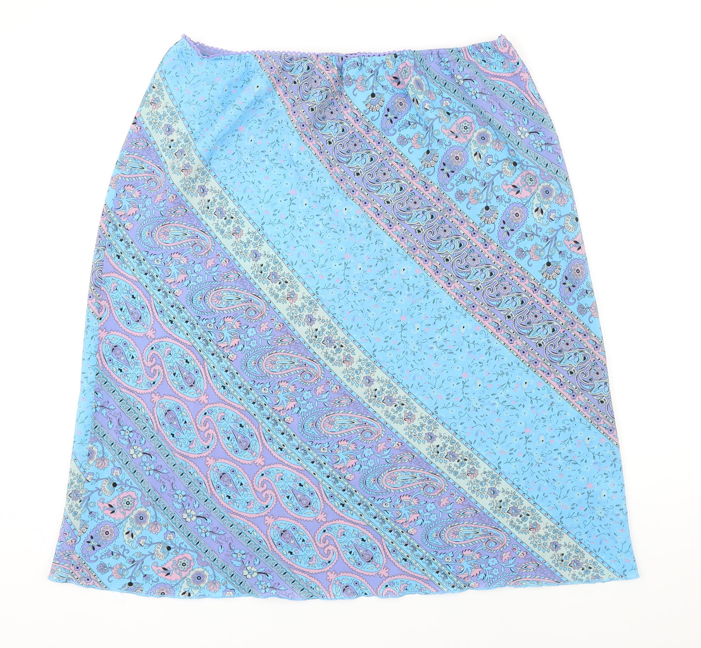 AMARANTO Womens Multicoloured Floral Polyester A-Line Skirt Size 18 - Elasticated waist