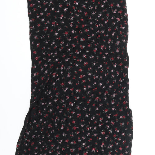 PRETTYLITTLETHING Womens Multicoloured Floral Polyester Tank Dress Size 12 Sweetheart - Side splits