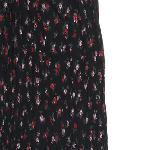 PRETTYLITTLETHING Womens Multicoloured Floral Polyester Tank Dress Size 12 Sweetheart - Side splits