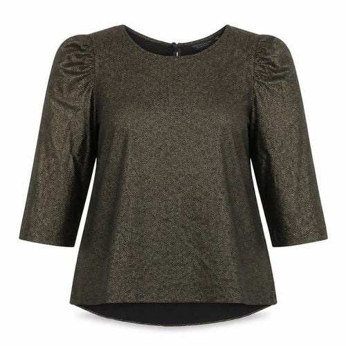 Dorothy Perkins Womens Gold Polyester Tunic Blouse Size 16 Boat Neck