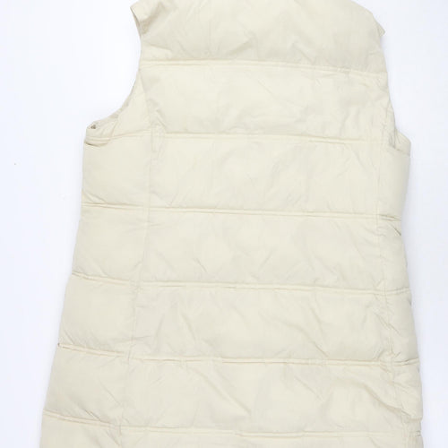 Marks and Spencer Womens Beige Gilet Waistcoat Size 16 Zip