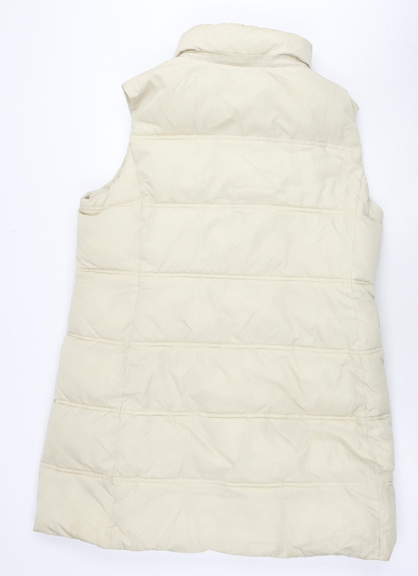 Marks and Spencer Womens Beige Gilet Waistcoat Size 16 Zip