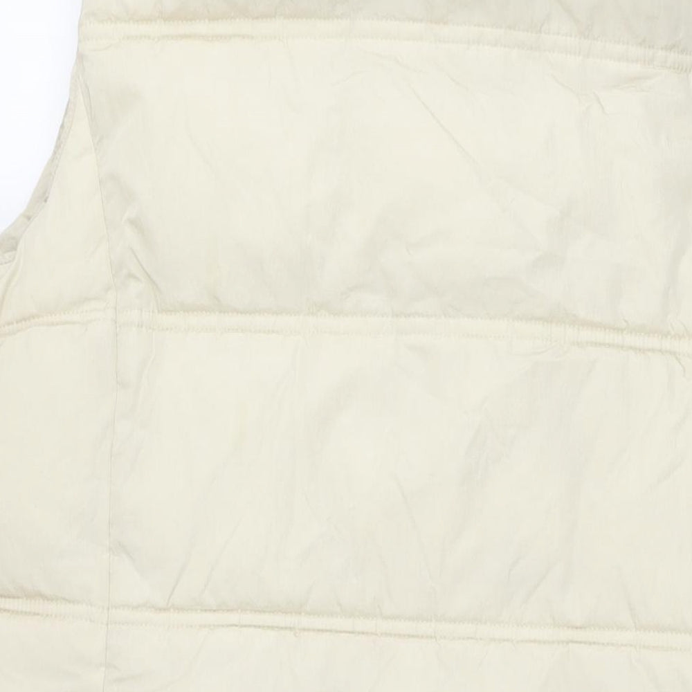 Marks and Spencer Womens Beige Gilet Waistcoat Size 16 Zip