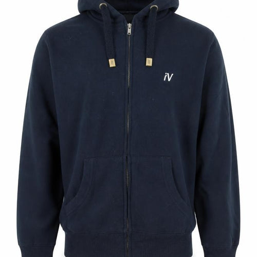 Cotton Ridge Mens Blue Cotton Full Zip Hoodie Size S