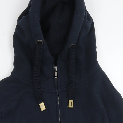 Cotton Ridge Mens Blue Cotton Full Zip Hoodie Size S