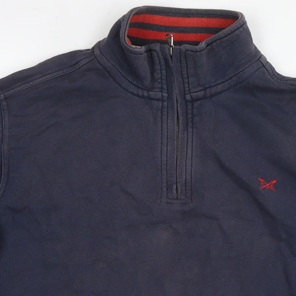 Crew Clothing Mens Blue Cotton Pullover Sweatshirt Size M