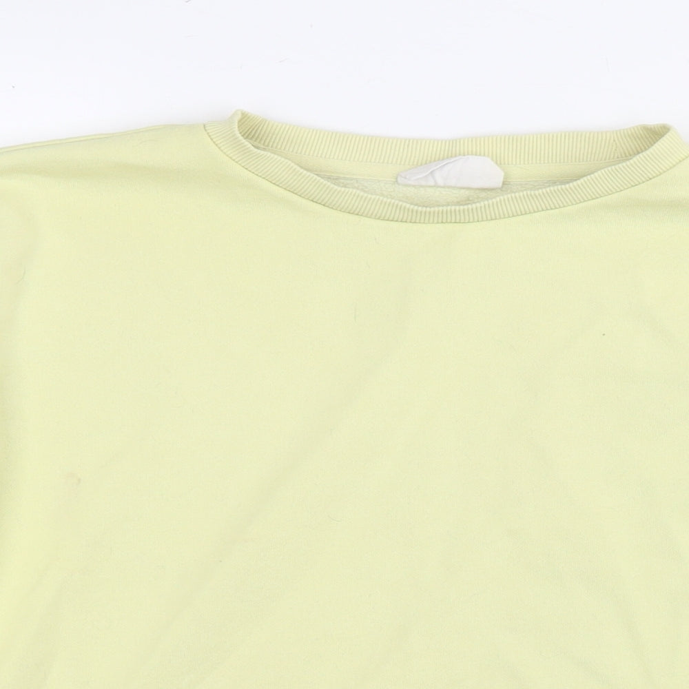 Chelsea Peers Womens Yellow Cotton Pullover Sweatshirt Size M Pullover