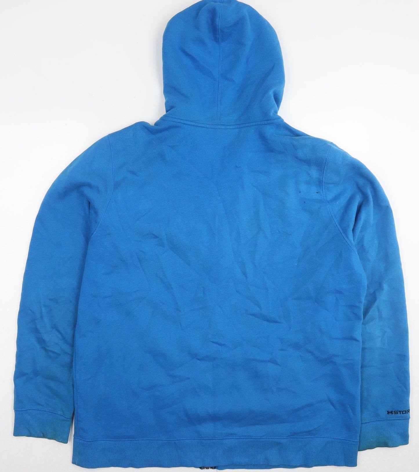 Under armour Mens Blue Cotton Full Zip Hoodie Size XL