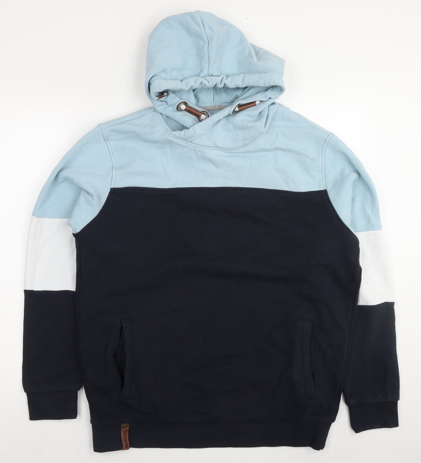 Indicore Mens Multicoloured Cotton Pullover Hoodie Size XL