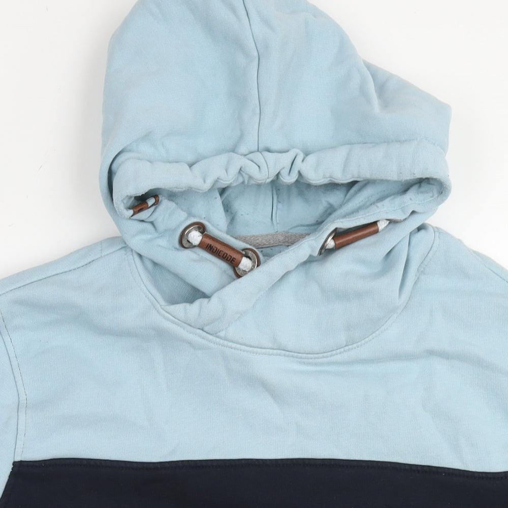 Indicore Mens Multicoloured Cotton Pullover Hoodie Size XL