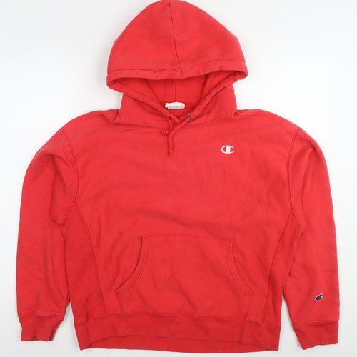 Champion Womens Red Cotton Pullover Hoodie Size XL Pullover
