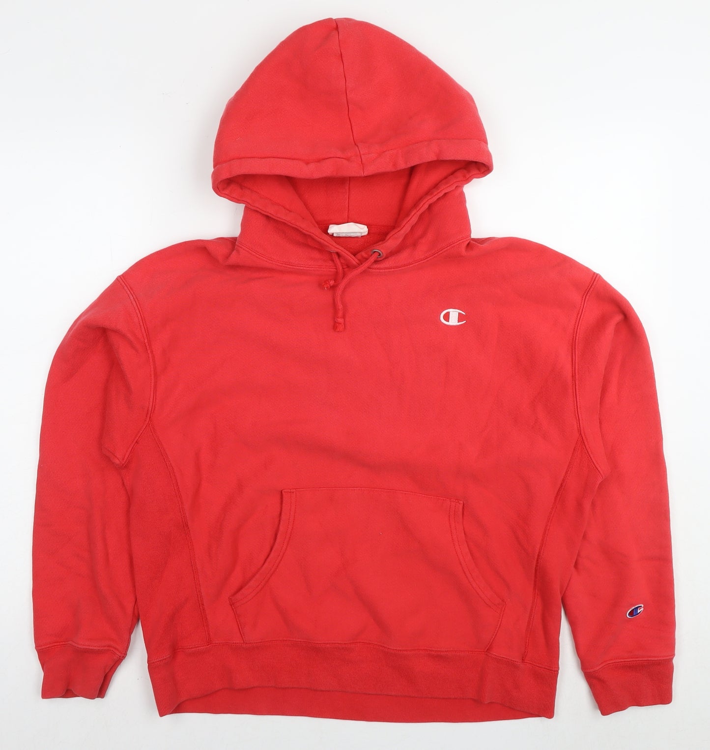 Champion Womens Red Cotton Pullover Hoodie Size XL Pullover