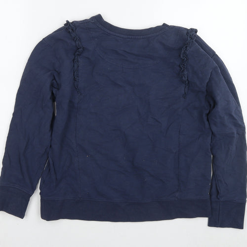 Joules Womens Blue Cotton Pullover Sweatshirt Size 10 Pullover