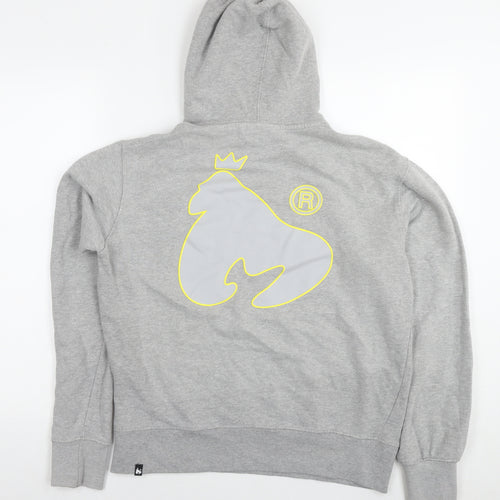 Money Mens Grey Cotton Pullover Hoodie Size M