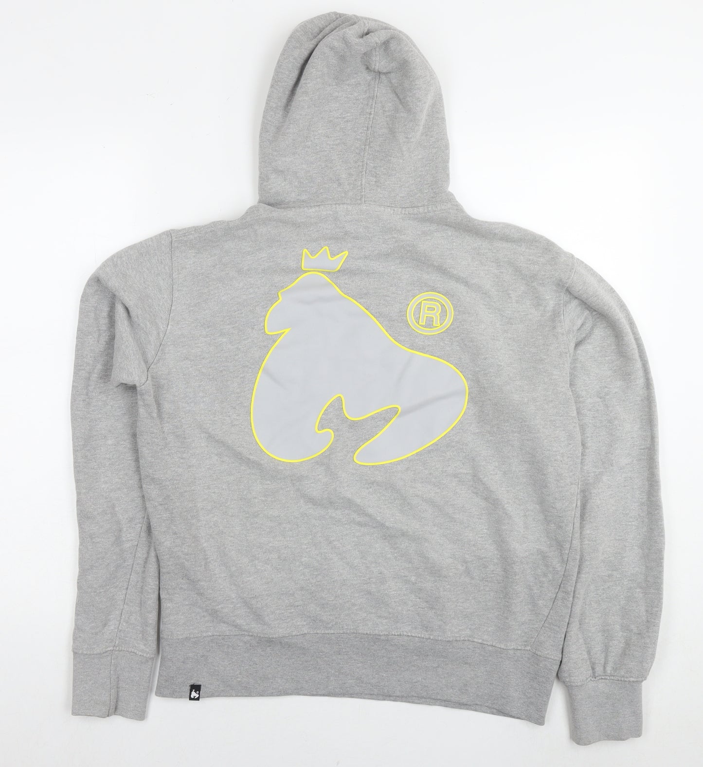 Money Mens Grey Cotton Pullover Hoodie Size M