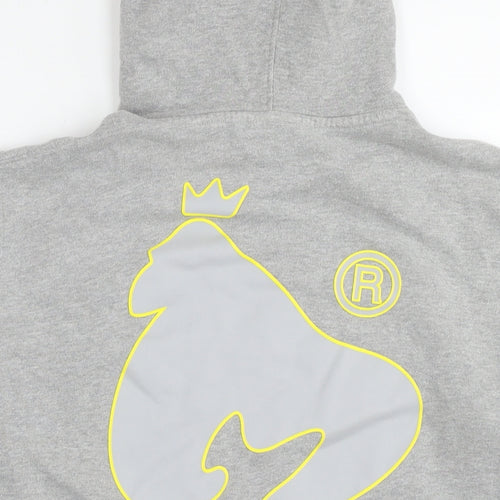 Money Mens Grey Cotton Pullover Hoodie Size M