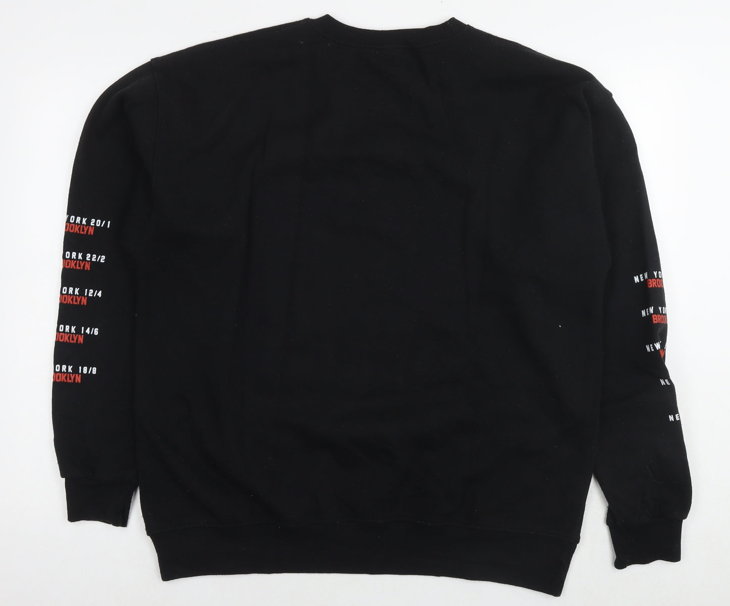 Worldwide Mens Black Cotton Pullover Sweatshirt Size XL - Brooklyn