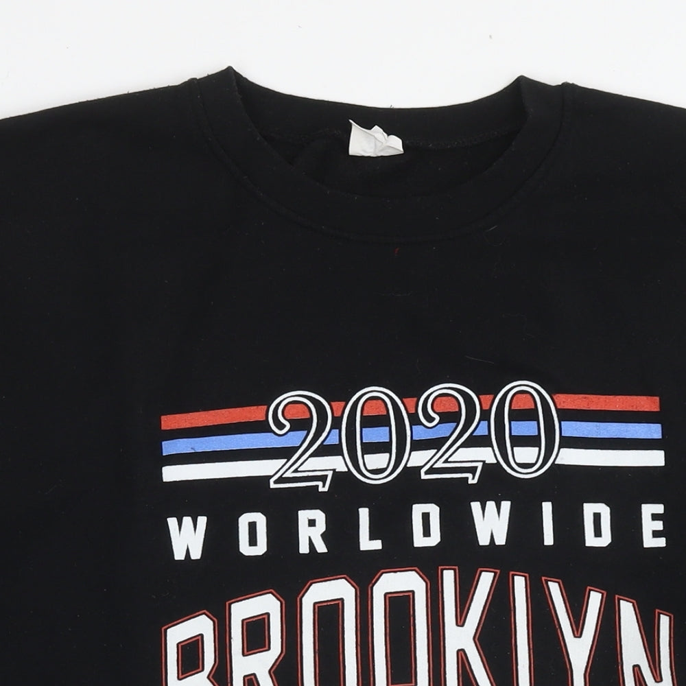 Worldwide Mens Black Cotton Pullover Sweatshirt Size XL - Brooklyn