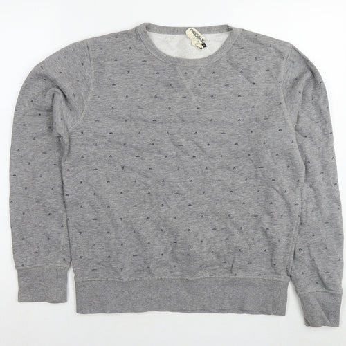 Jack Wills Womens Grey Geometric Cotton Pullover Sweatshirt Size S Pullover