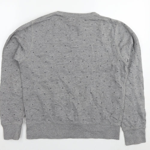 Jack Wills Womens Grey Geometric Cotton Pullover Sweatshirt Size S Pullover