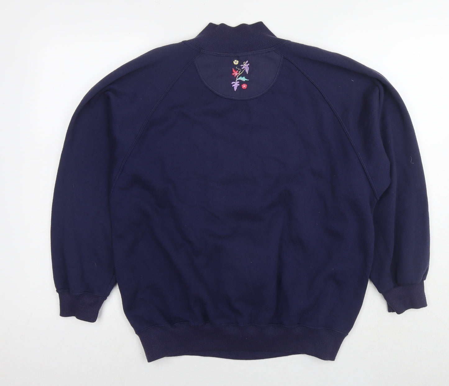 DASH Womens Blue Polyester Pullover Sweatshirt Size M Pullover