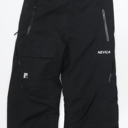 NEVICA Boys Black Polyester Snow Pants Trousers Size 13 Years L27 in Regular Zip