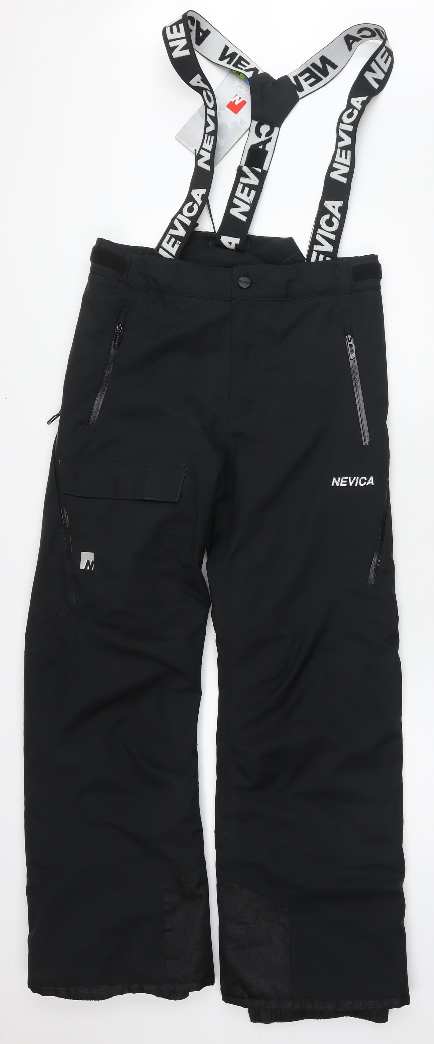 NEVICA Boys Black Polyester Snow Pants Trousers Size 13 Years L27 in Regular Zip
