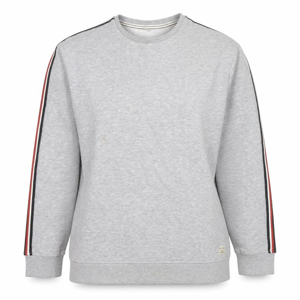 Front view of Blend women’s grey cotton pullover hoodie, size L, pullover