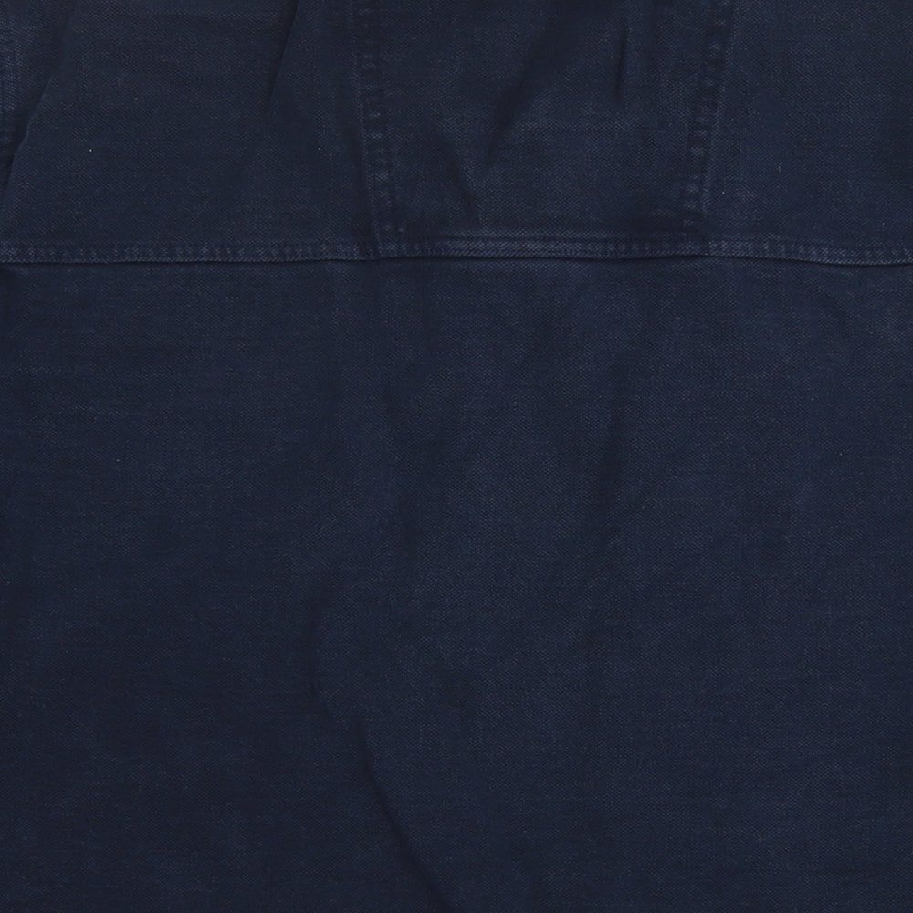 Crew Clothing Mens Blue Cotton Pullover Hoodie Size L