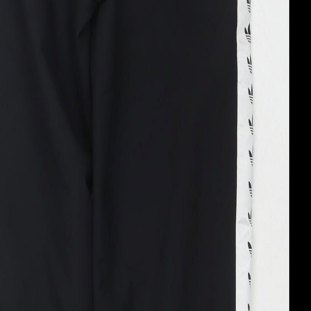 adidasblack Boys Black Geometric Polyester Jogger Trousers Size 11-12 Years L26 in Regular Drawstring - Logo