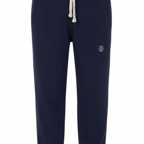 Jog On Mens Blue Cotton Jogger Trousers Size L L27 in Regular Drawstring