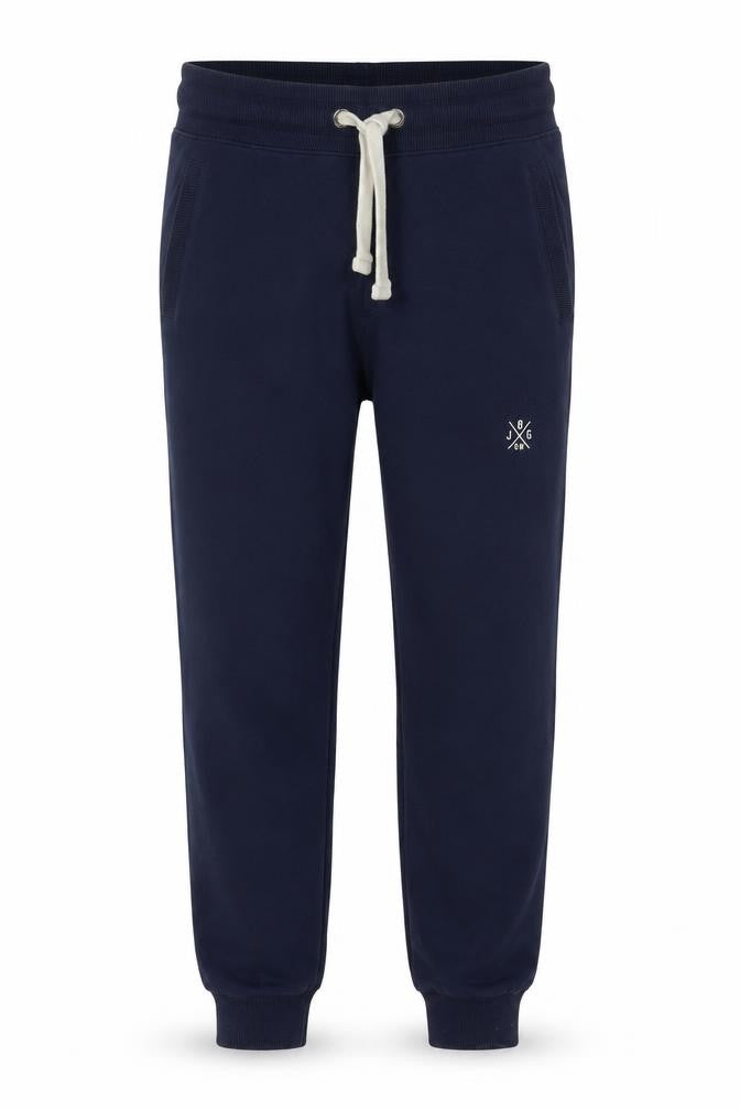 Jog On Mens Blue Cotton Jogger Trousers Size L L27 in Regular Drawstring