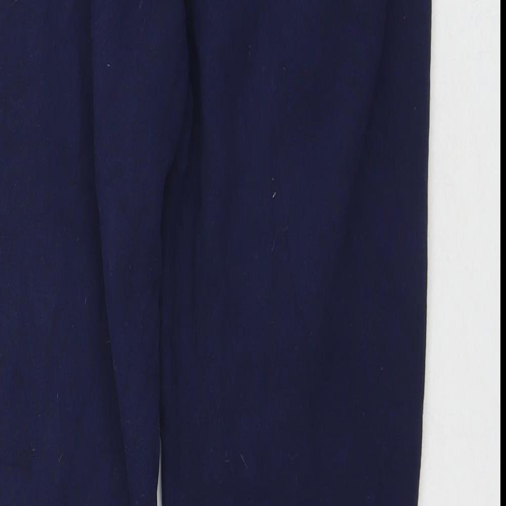 Jog On Mens Blue Cotton Jogger Trousers Size L L27 in Regular Drawstring