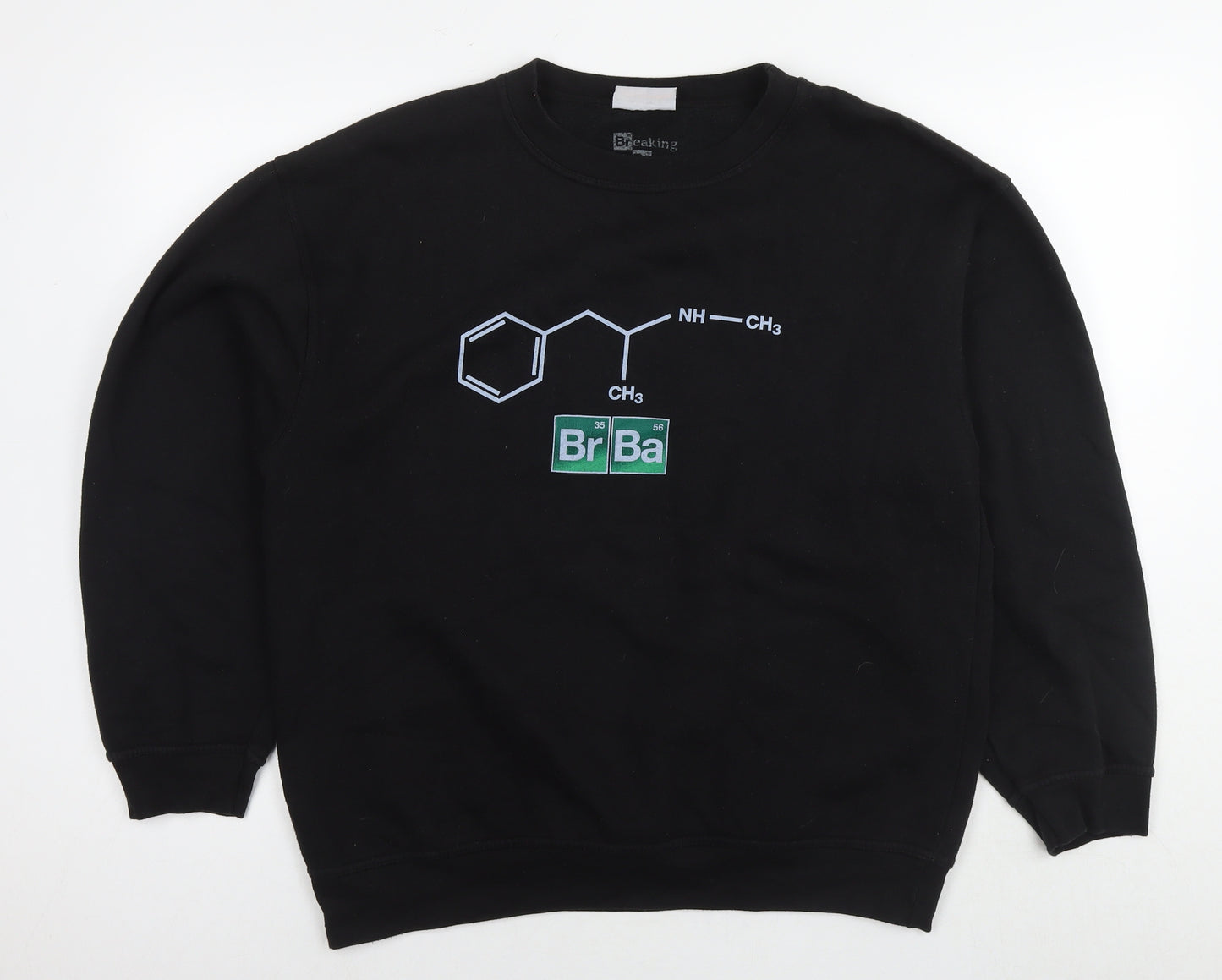 Breaking Bad Mens Black Cotton Pullover Hoodie Size L - Chemistry Logo