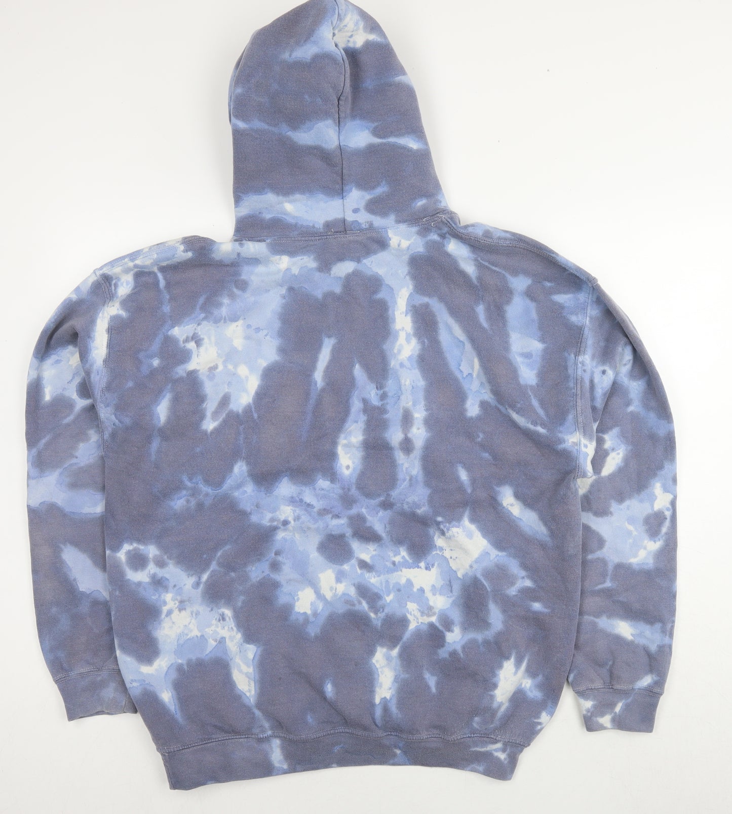 Iets frans Womens Blue Geometric Cotton Pullover Hoodie Size S Pullover - Unisex