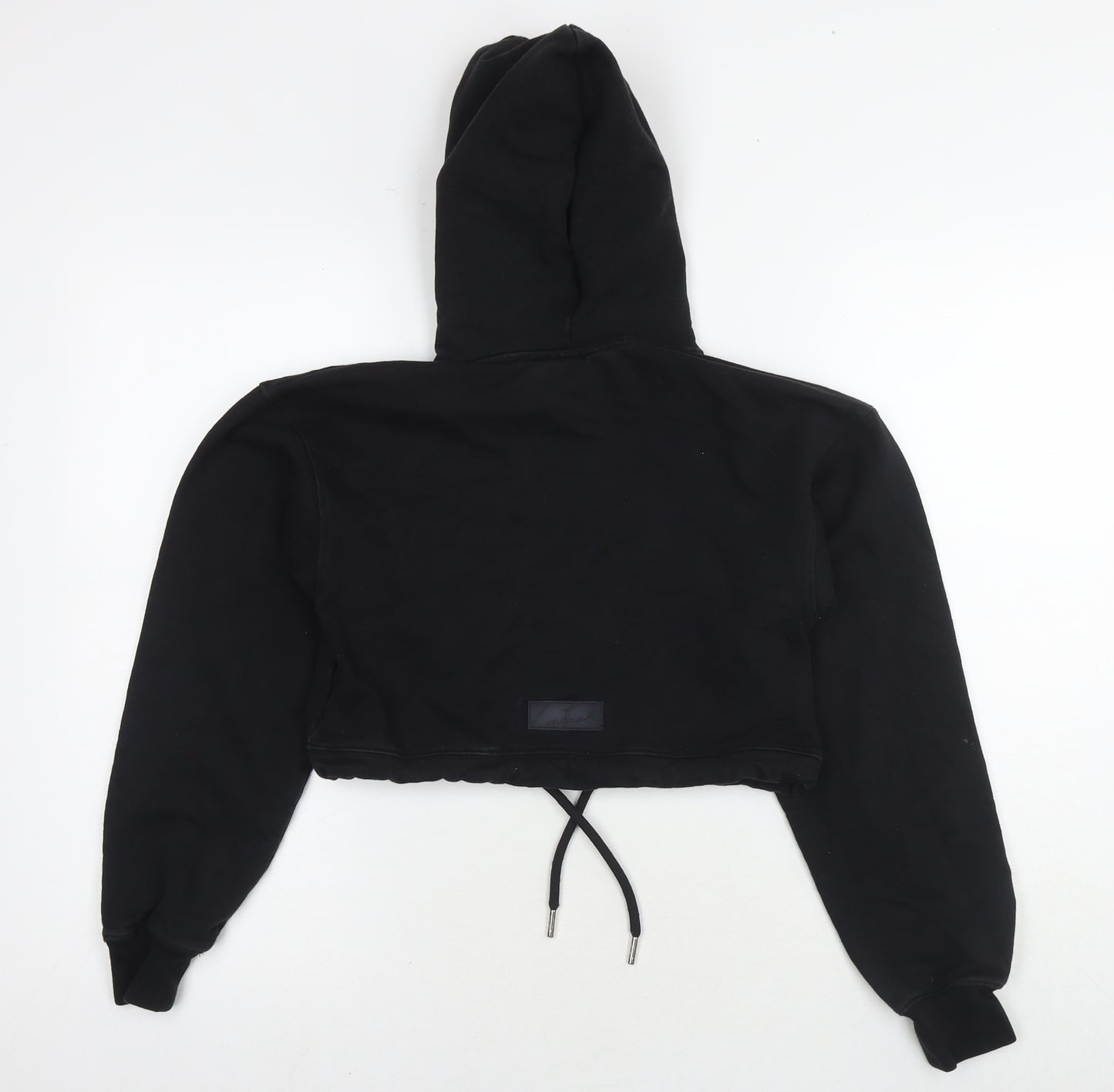 Coulture Womens Black Cotton Pullover Hoodie Size 2XS Pullover - Logo, cropped