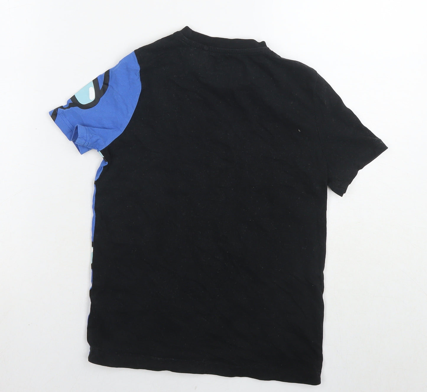 Among Us Boys Black Colourblock Cotton Basic T-Shirt Size 8-9 Years Round Neck Pullover - Impostor