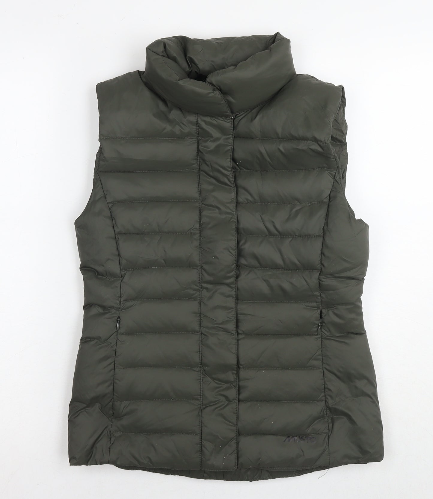 MUSTO Womens Green Gilet Waistcoat Size 10 Zip