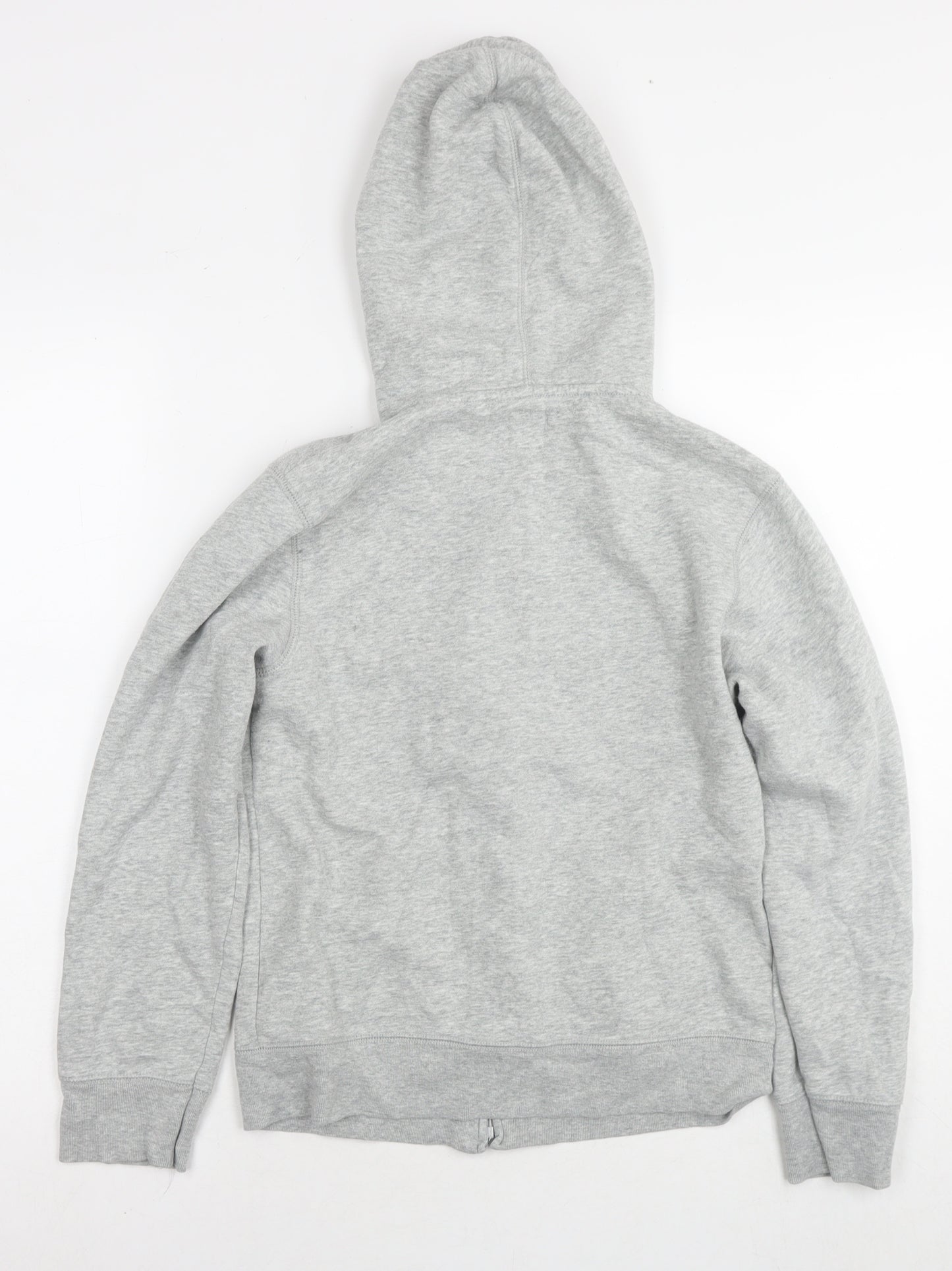 Gap Boys Grey Cotton Full Zip Hoodie Size 10 Years Zip - Logo