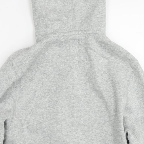 Gap Boys Grey Cotton Full Zip Hoodie Size 10 Years Zip - Logo